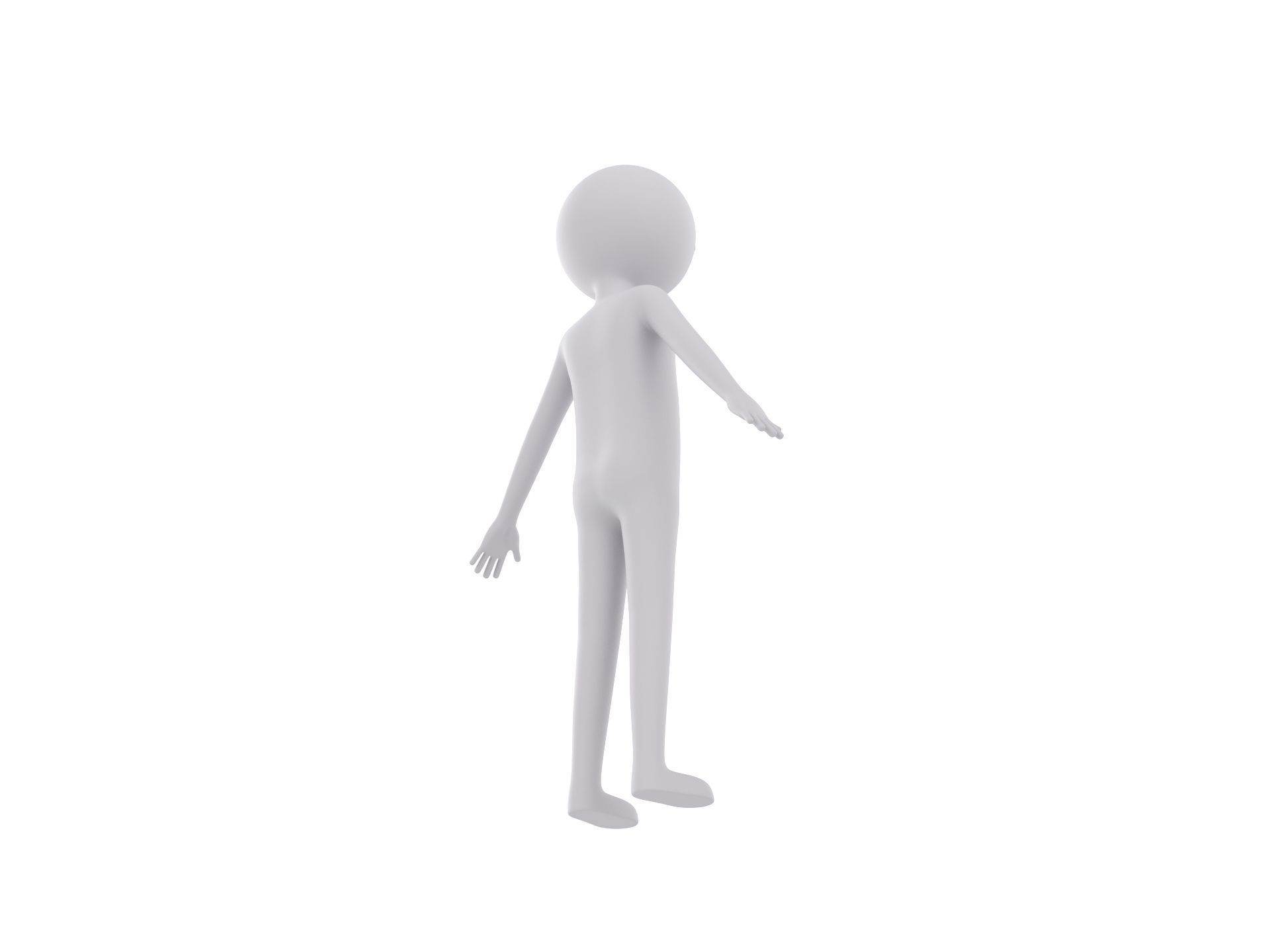 Character158 Stick Man 3D model_5