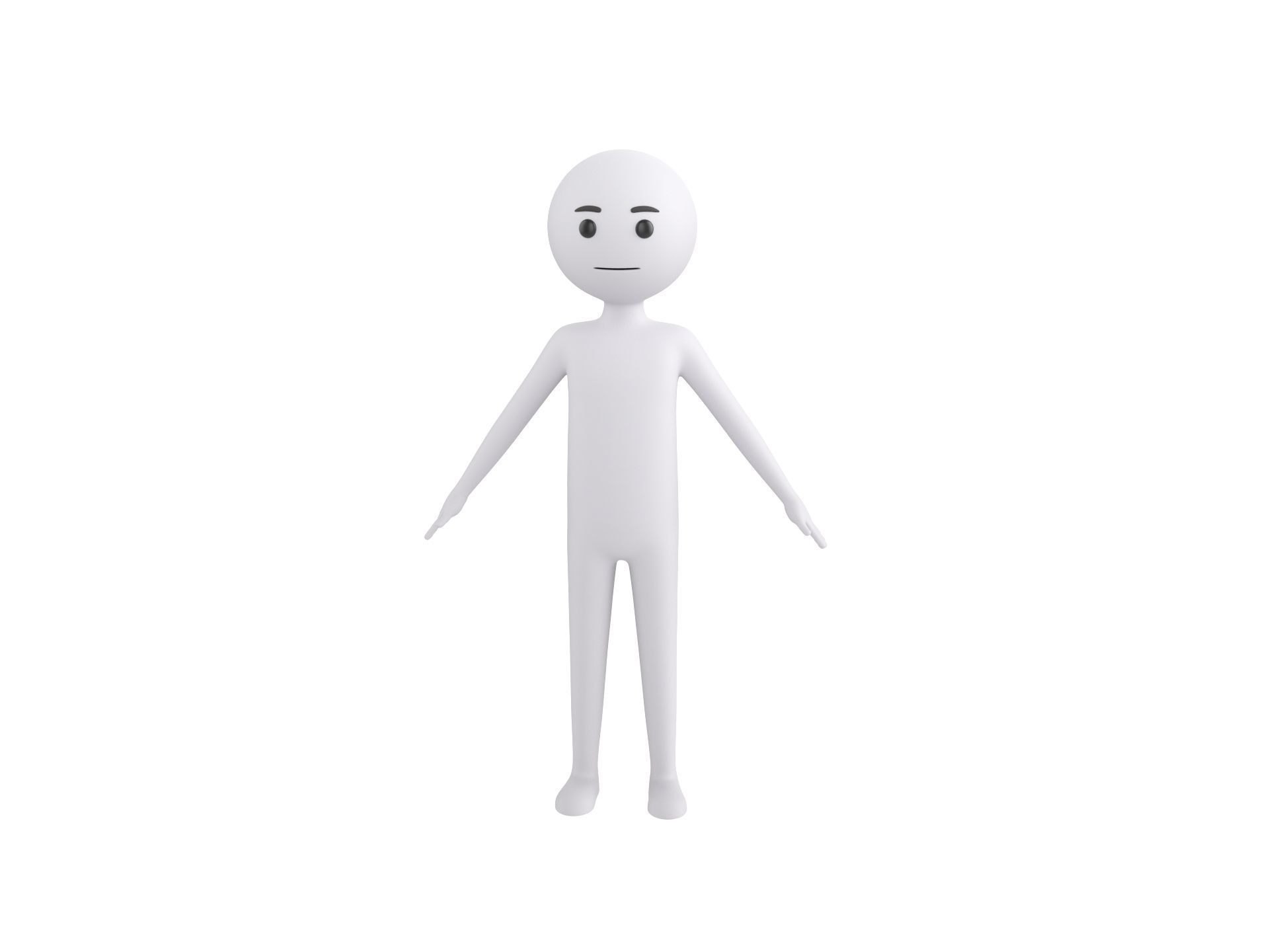 Character158 Stick Man 3D model_2