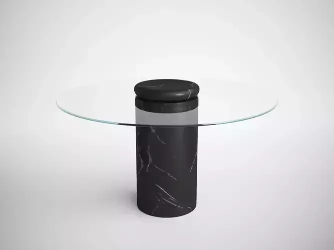Castore dining table by Angelo Mangiarotti 3D model