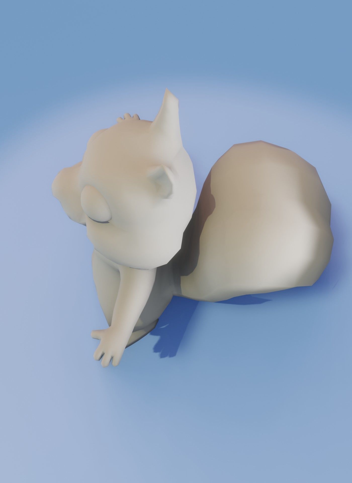 Cartoon Squirrel Rigged Base Mesh 3D Model Low-poly 3D model_19