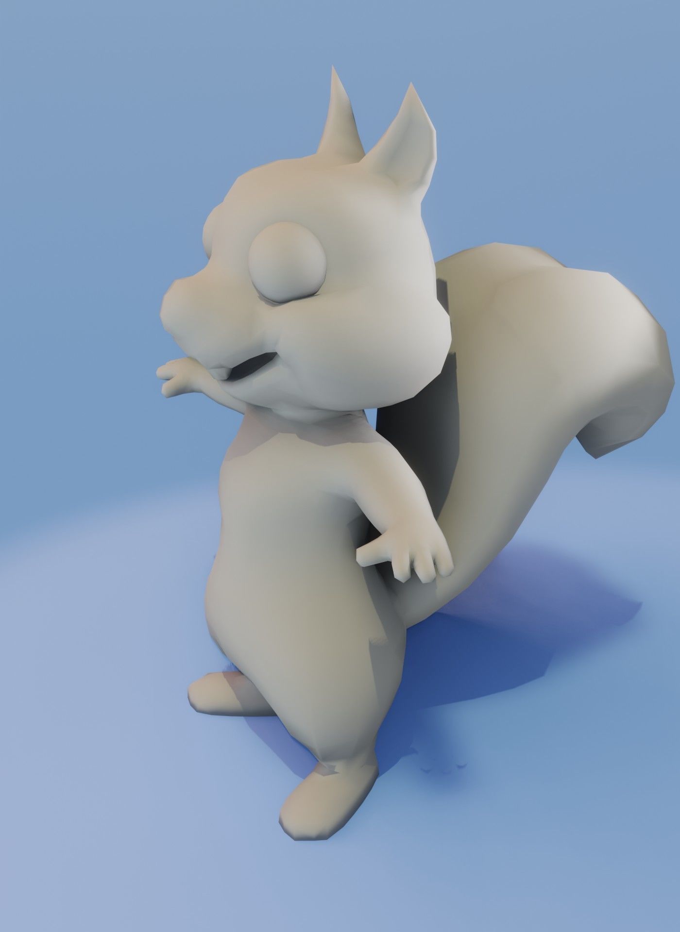 Cartoon Squirrel Rigged Base Mesh 3D Model Low-poly 3D model_15