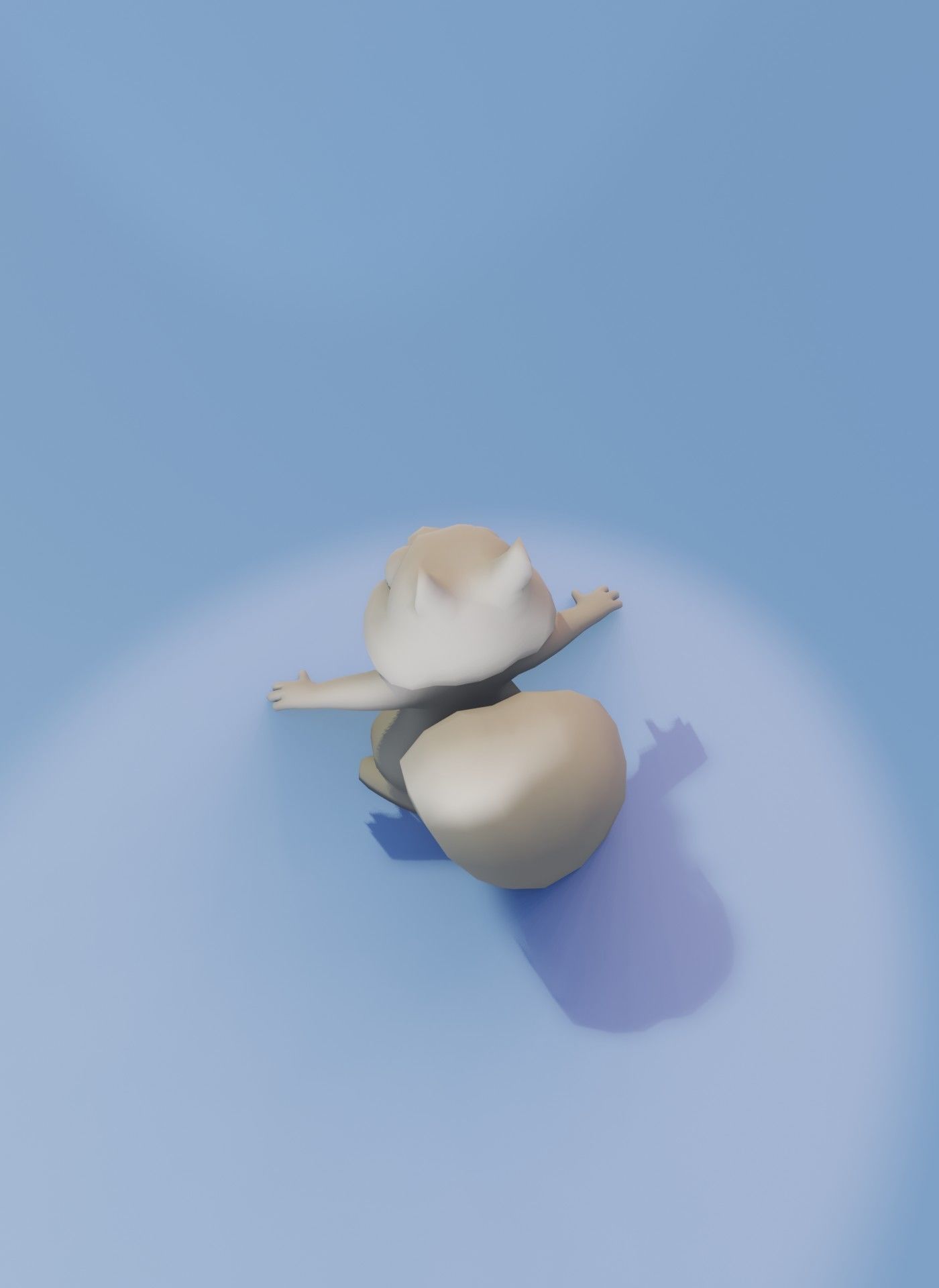 Cartoon Squirrel Rigged Base Mesh 3D Model Low-poly 3D model_8