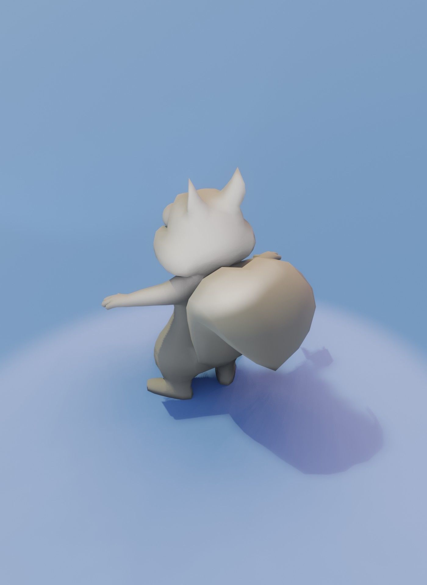 Cartoon Squirrel Rigged Base Mesh 3D Model Low-poly 3D model_20