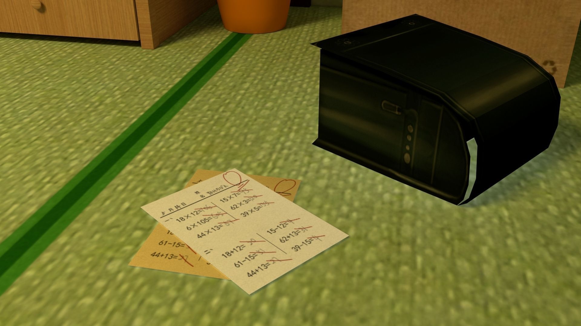 Nobita room Low-poly Low-poly 3D model_6