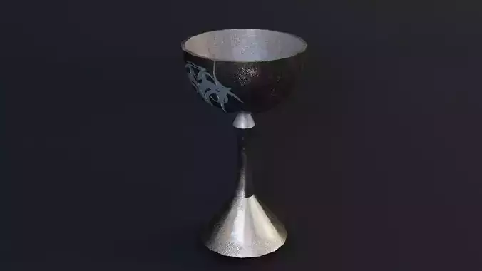 Medieval Glass Game Ready Low Poly 3D Model 