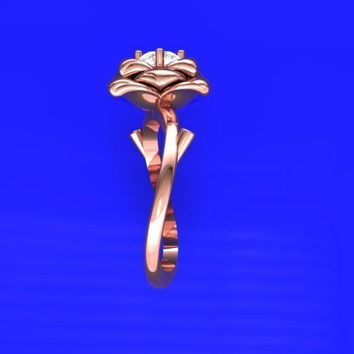 solitaire rose ring  3D model_3