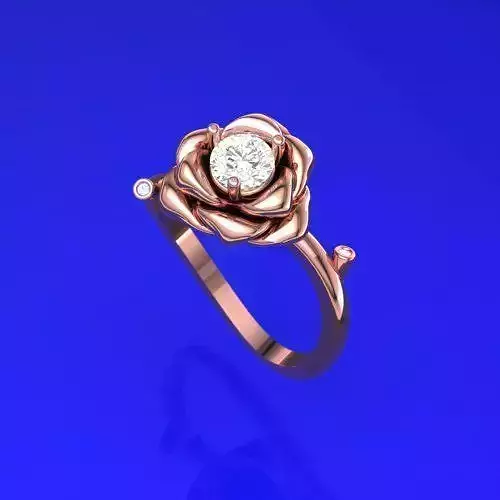 solitaire rose ring 