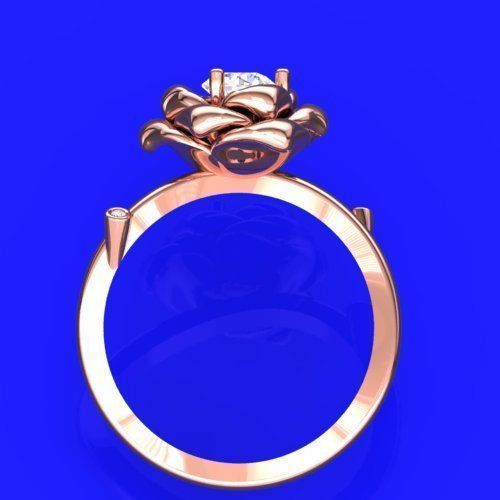 solitaire rose ring  3D model_1