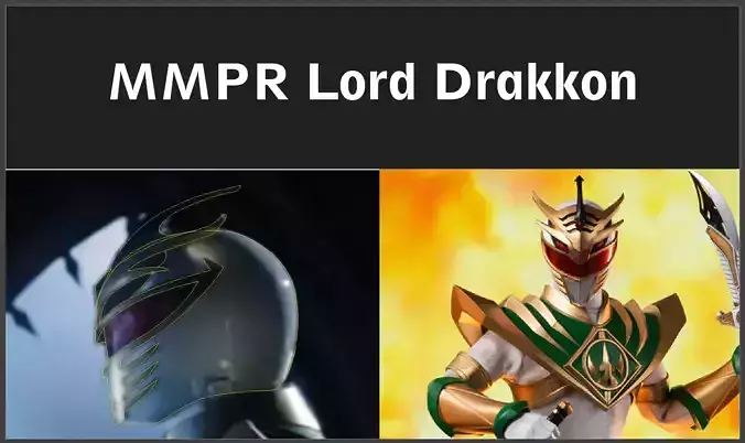 MMPR Lord Drakkon - hemlmet and body armor 3D print model