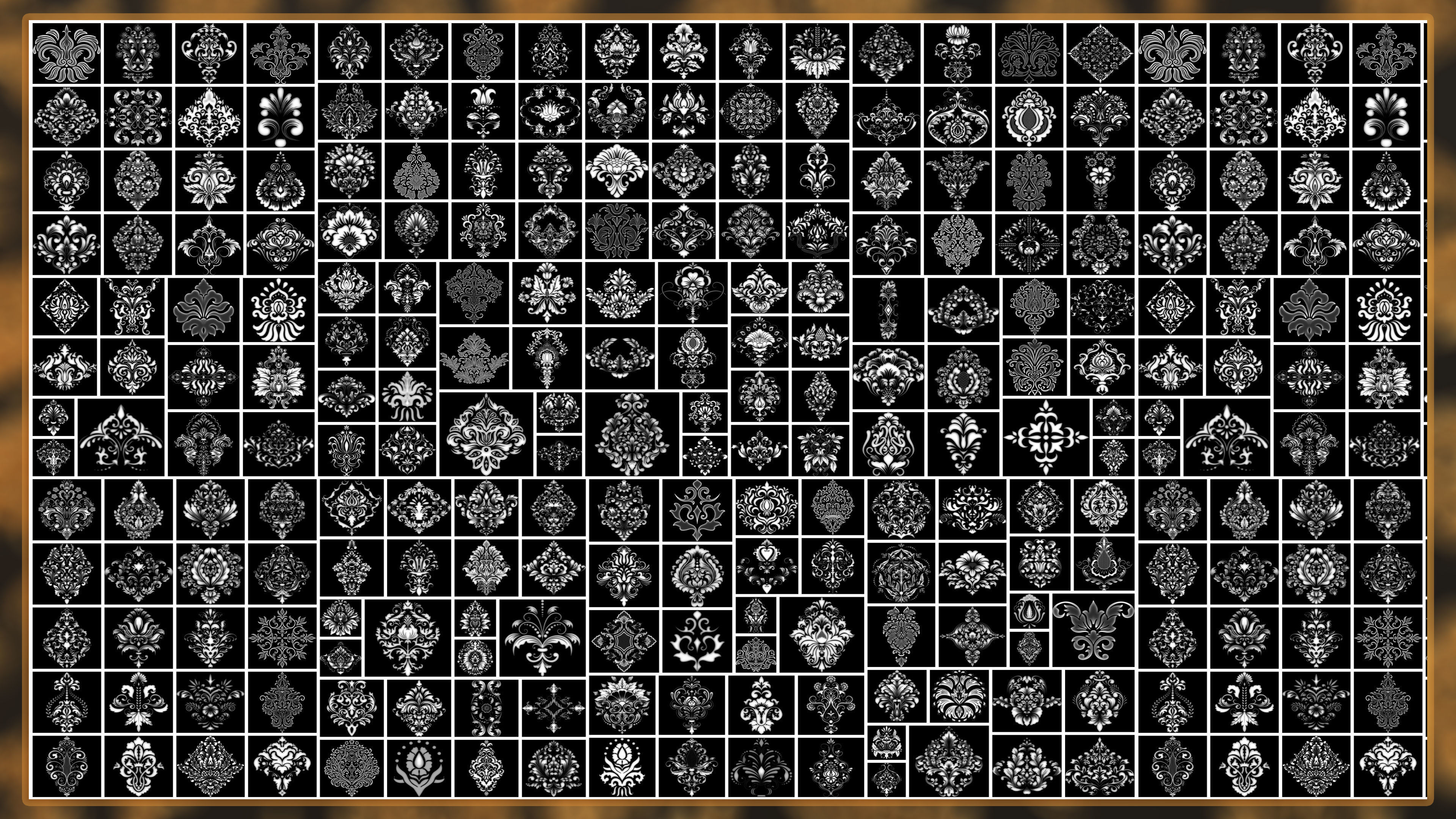 205 Ornament Brush Alphas 3D model vol 1  3D model_22