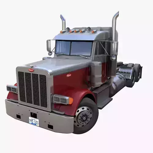 Peterbilt 379 daycab semitruck Low-poly 3D model