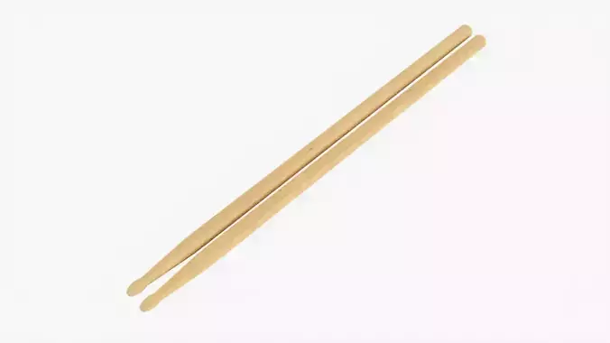 Drumsticks - natural 3D model