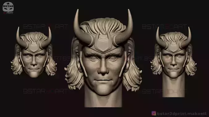 Loki Head - Tom Hiddleston - Loki TV series 2021 - High Quality