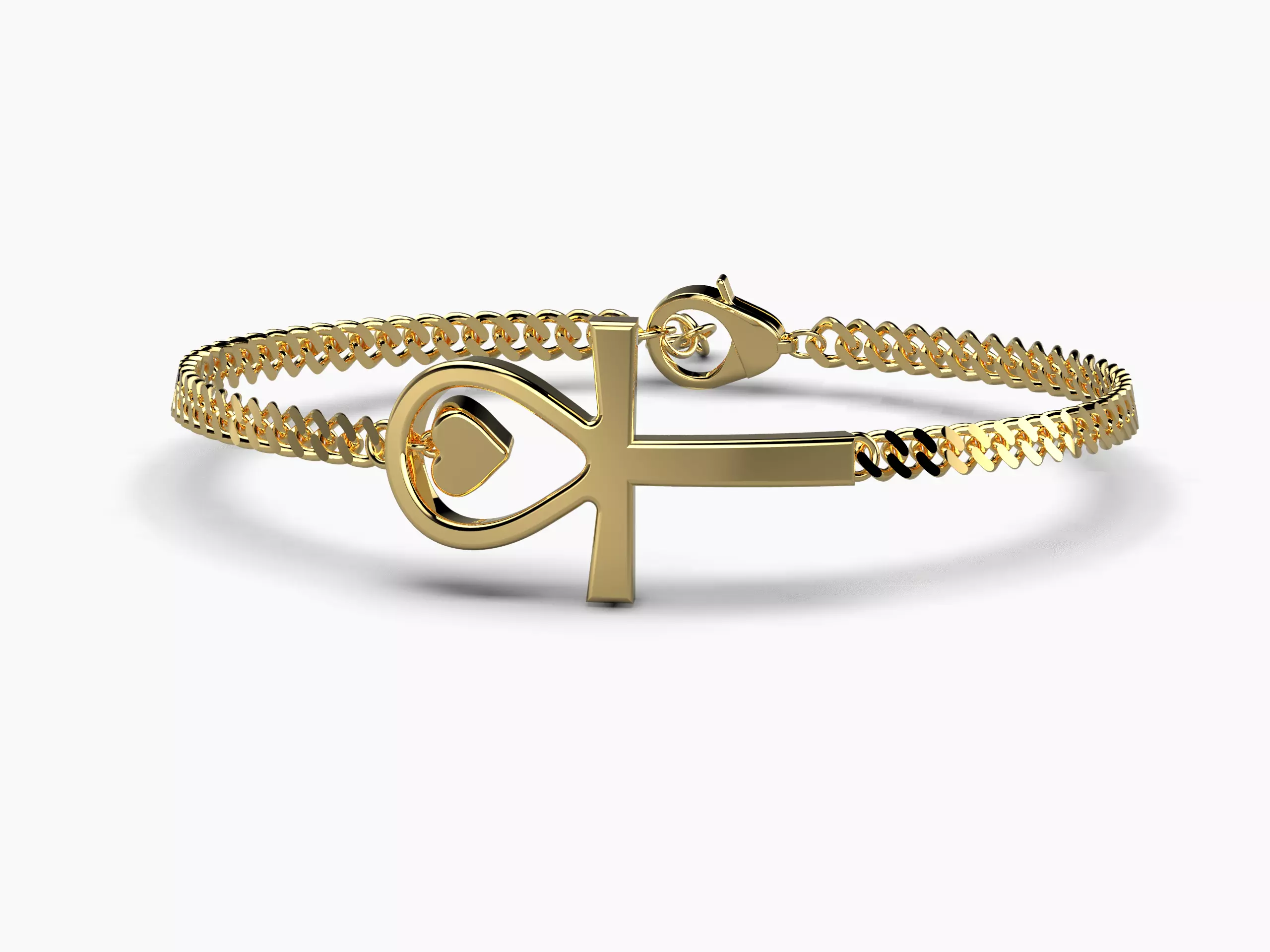 Ankh bracelet 3D print model
