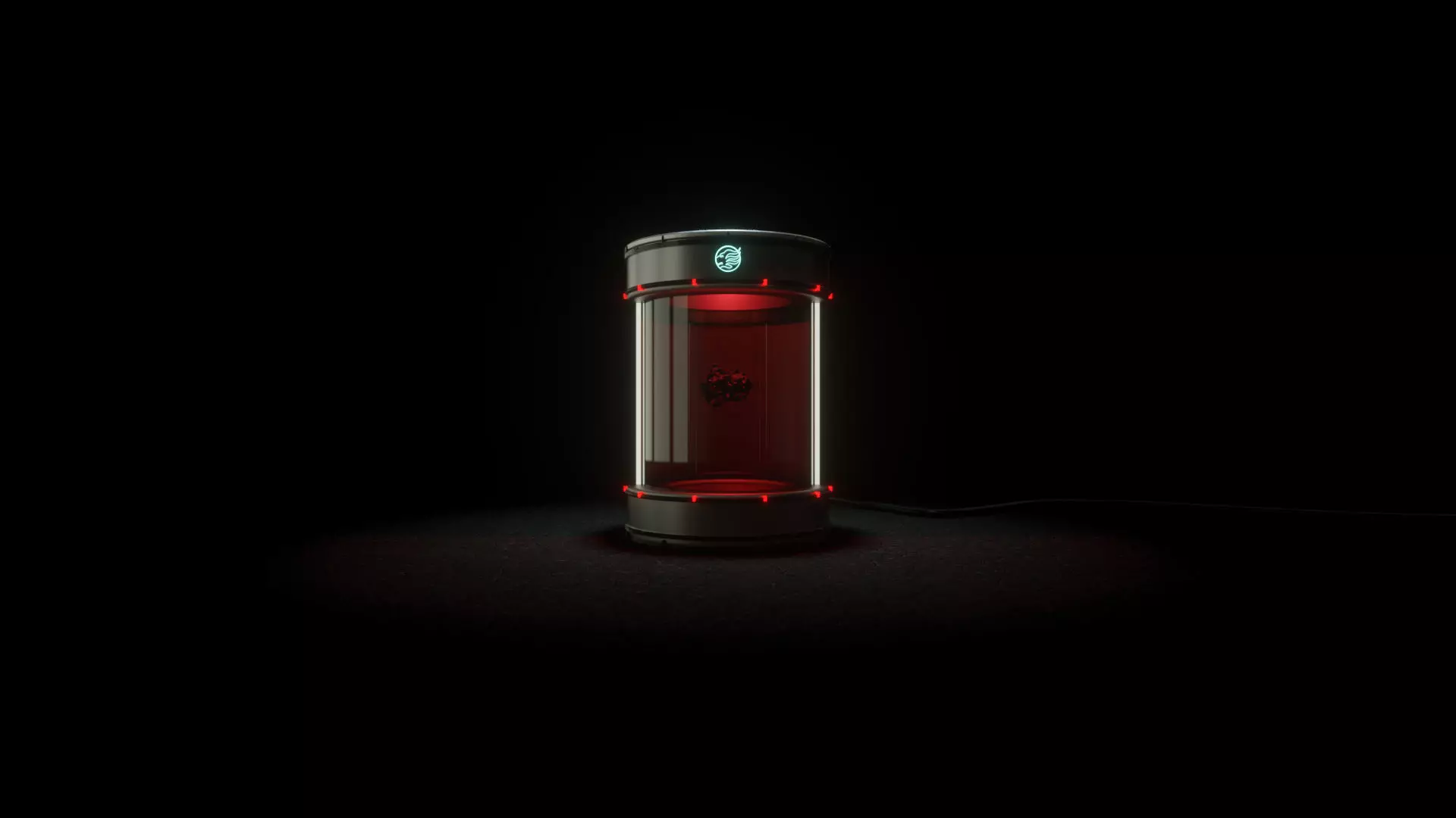 The Machine futuristic device with light 3D model