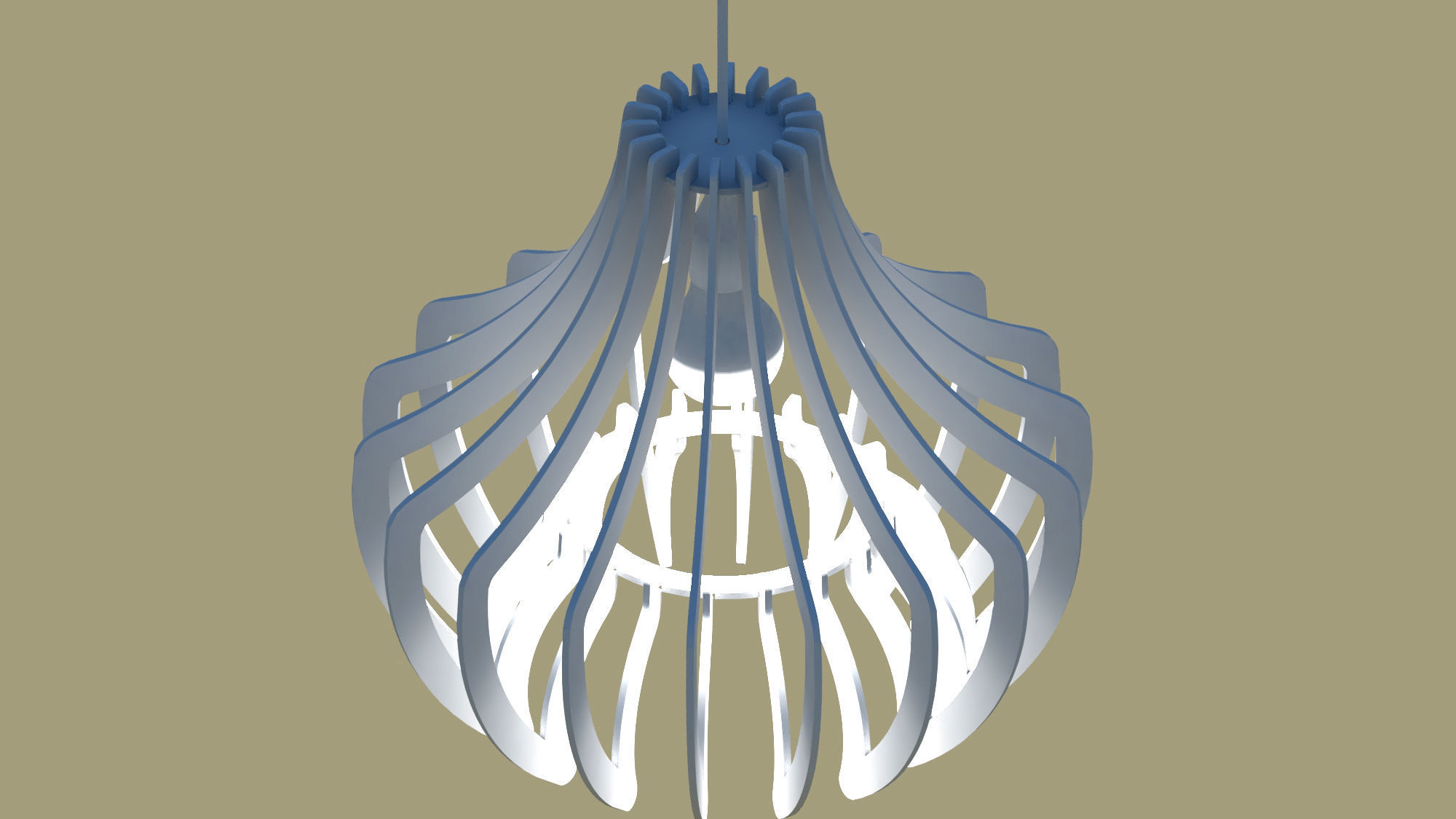 Chandelier lamp 3D model 3D model_4
