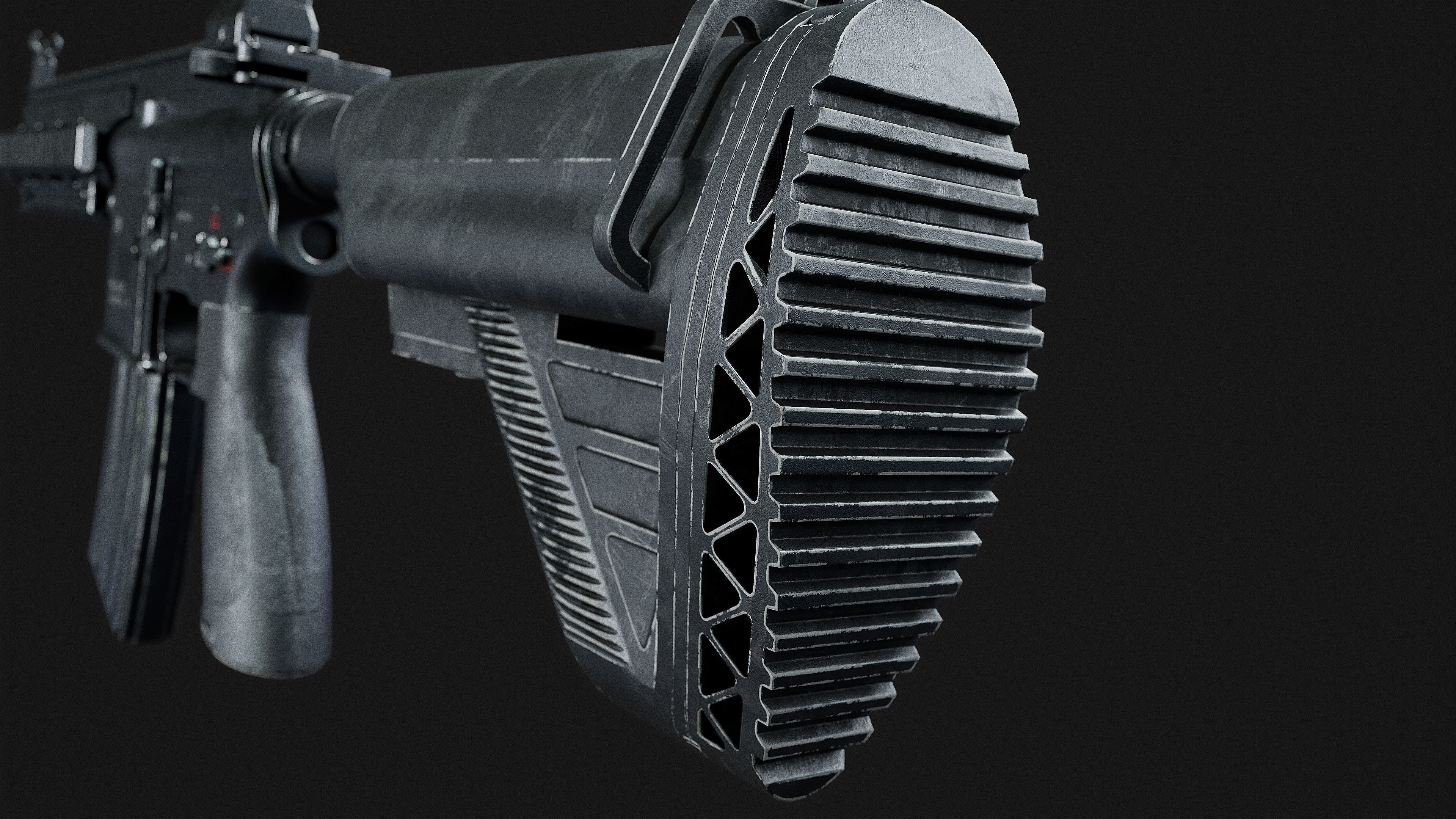 HK 416 RIFLE Low-poly 3D model_12