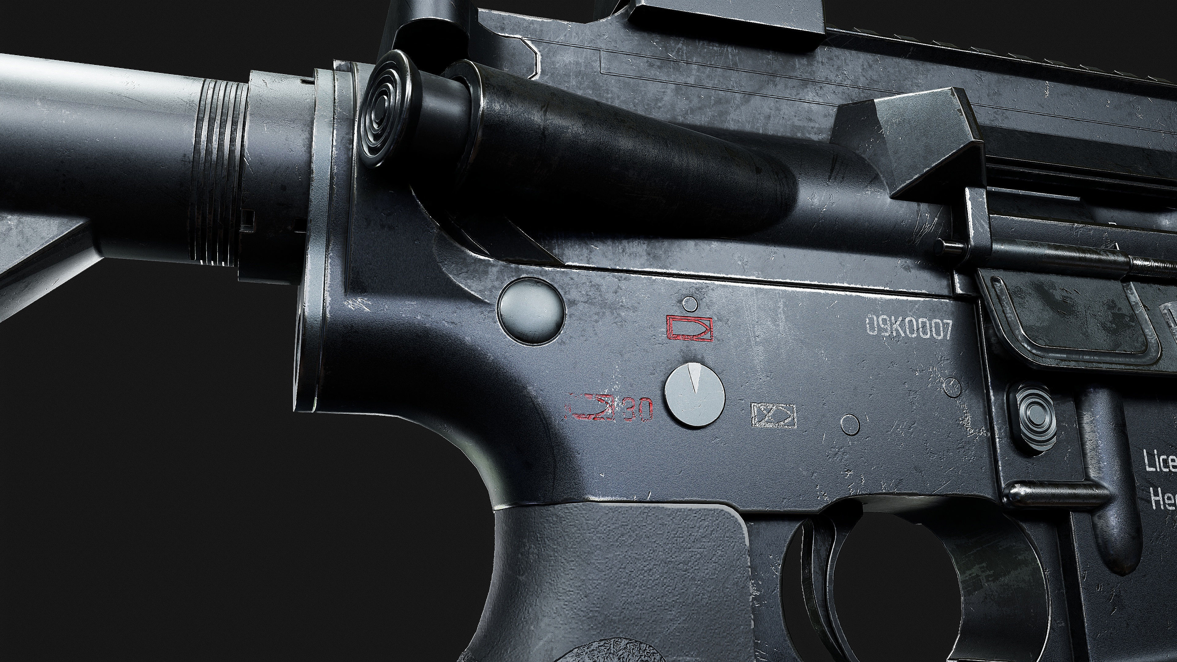 HK 416 RIFLE Low-poly 3D model_14