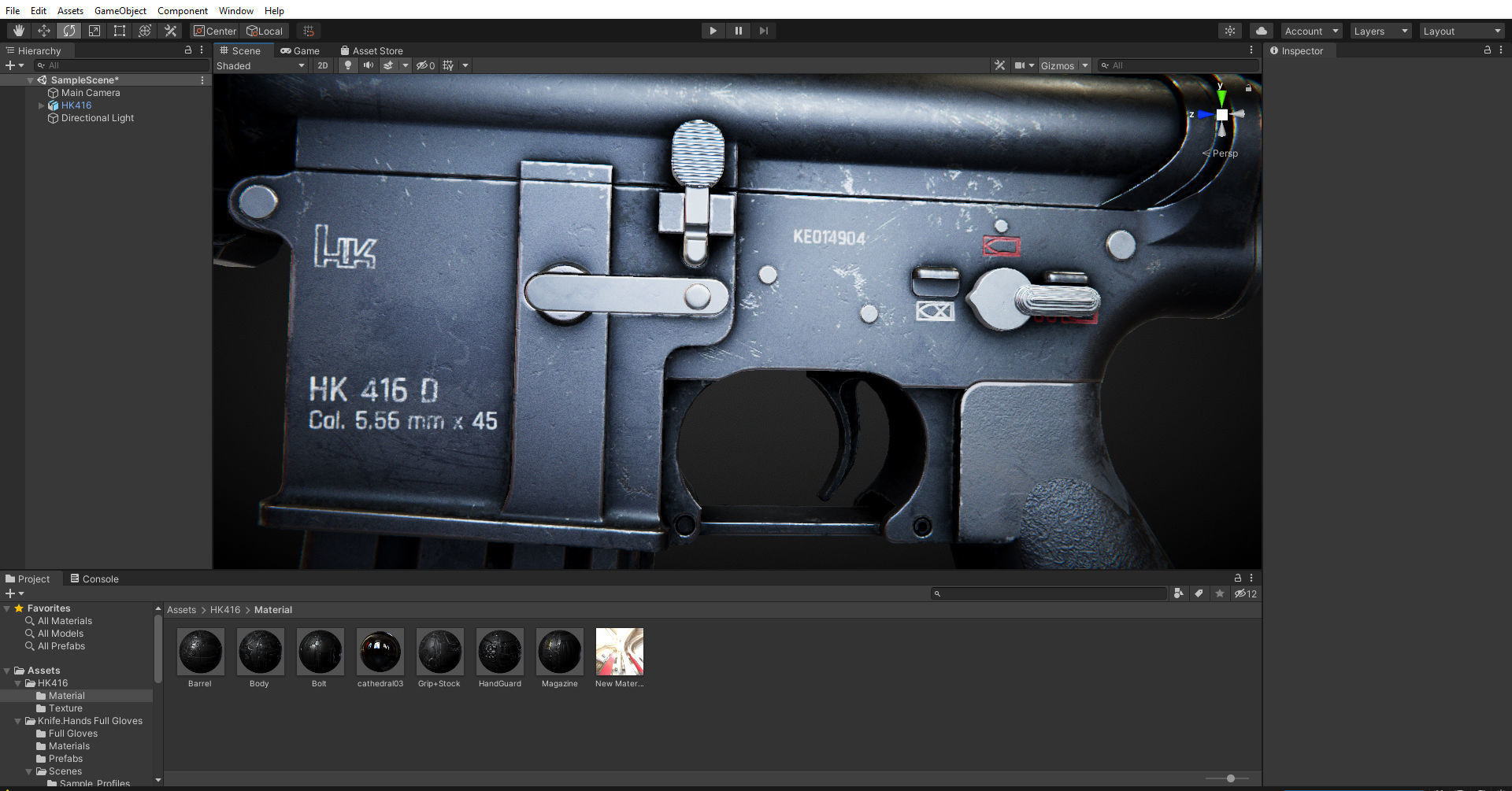 HK 416 RIFLE Low-poly 3D model_5