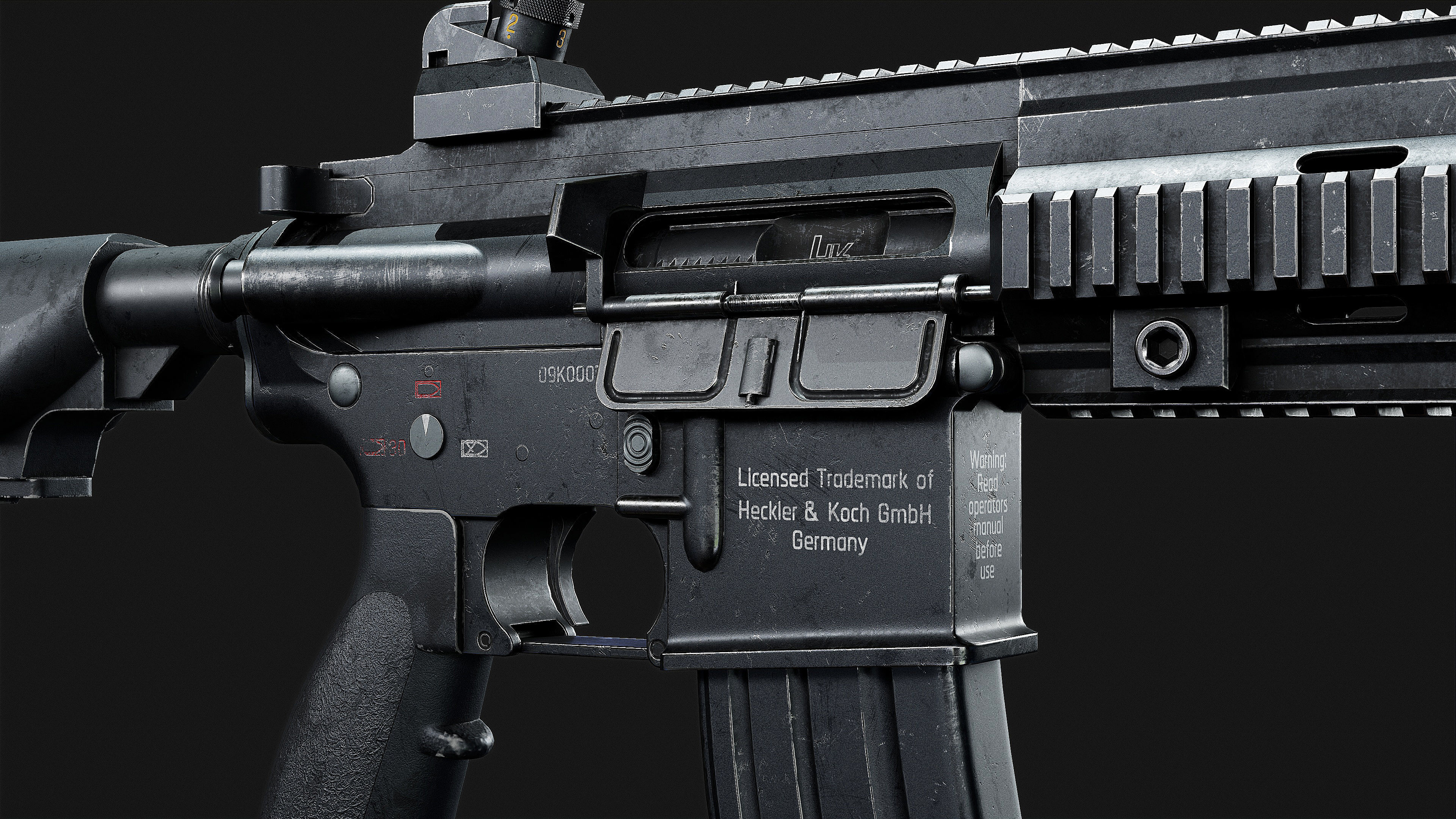 HK 416 RIFLE Low-poly 3D model_17