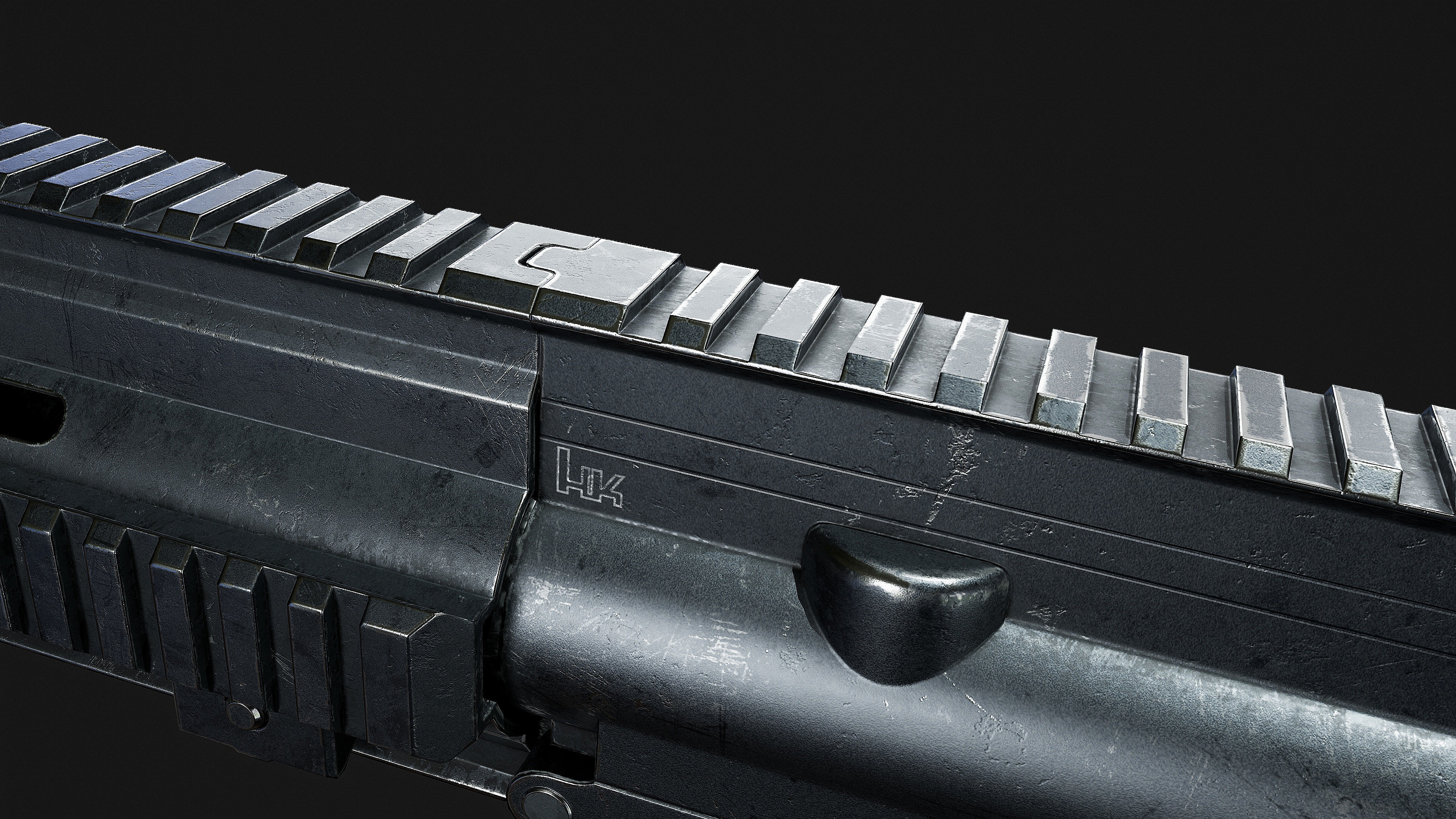 HK 416 RIFLE Low-poly 3D model_19