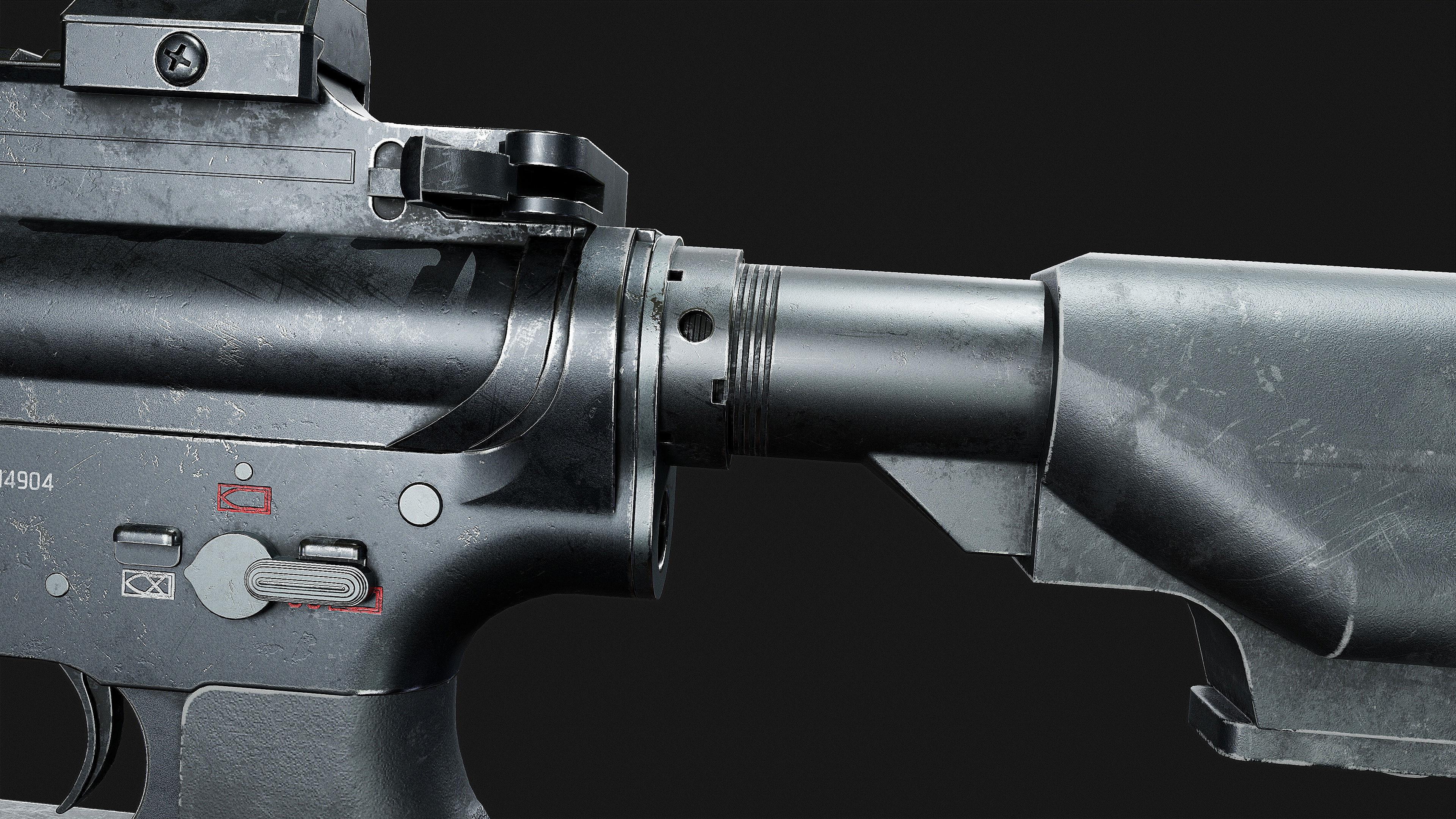 HK 416 RIFLE Low-poly 3D model_9