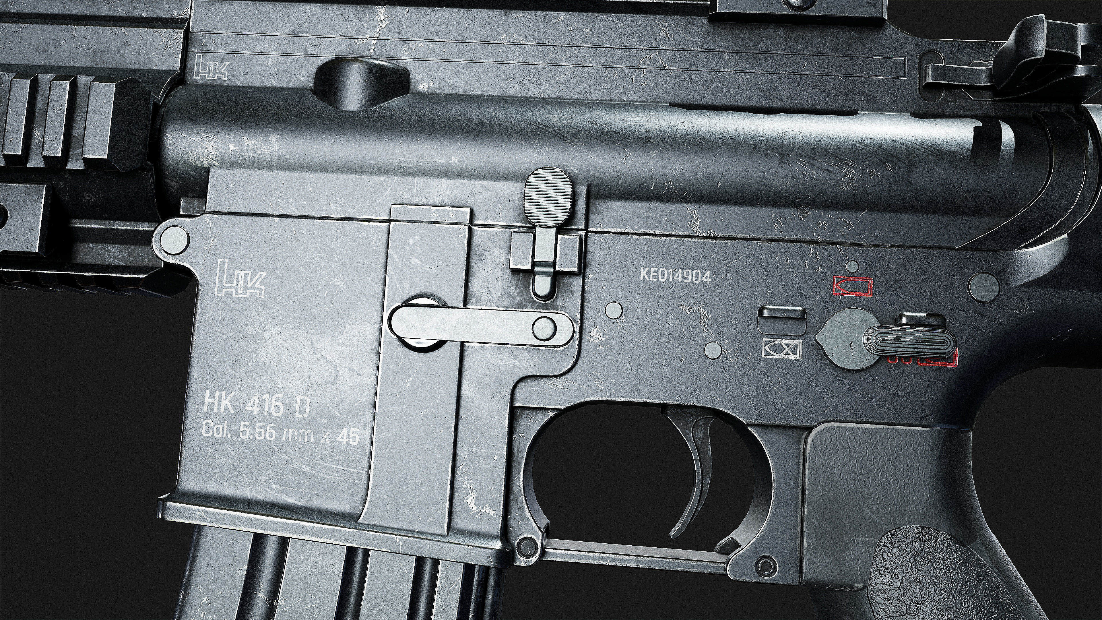 HK 416 RIFLE Low-poly 3D model_8