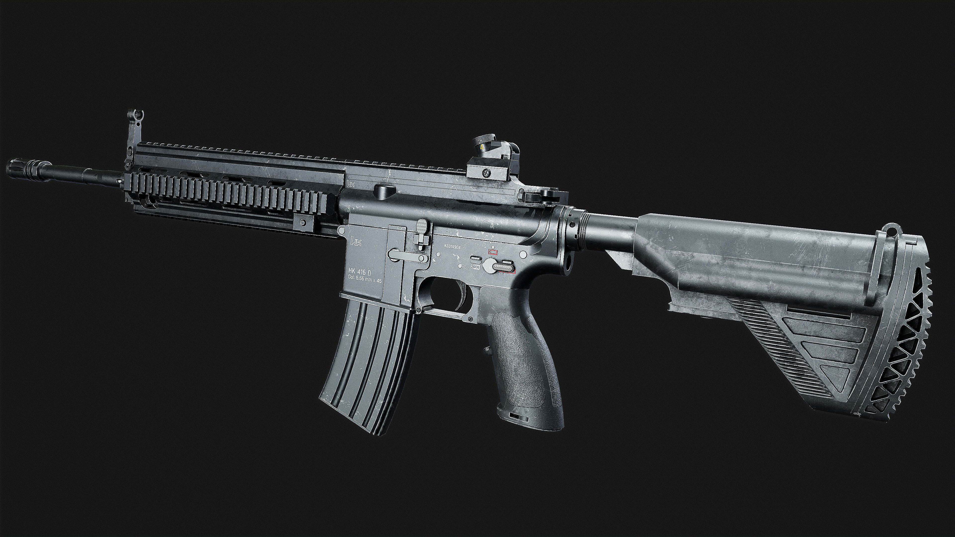 HK 416 RIFLE Low-poly 3D model_6