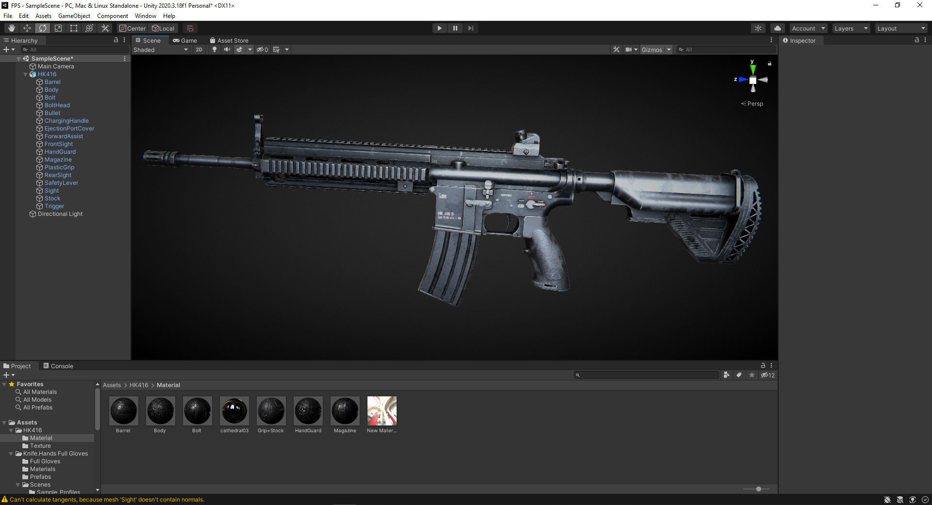 HK 416 RIFLE Low-poly 3D model_4