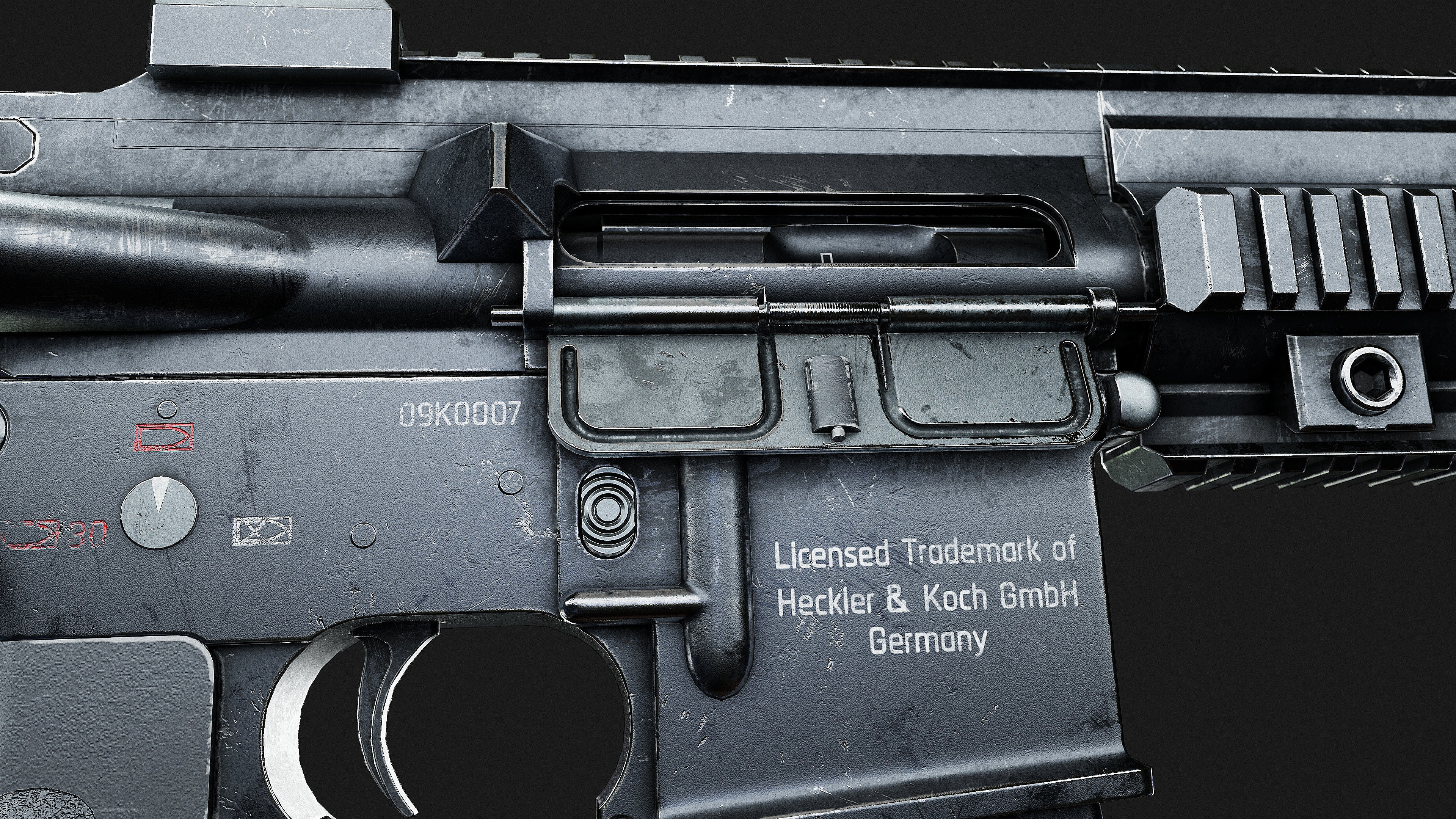 HK 416 RIFLE Low-poly 3D model_15