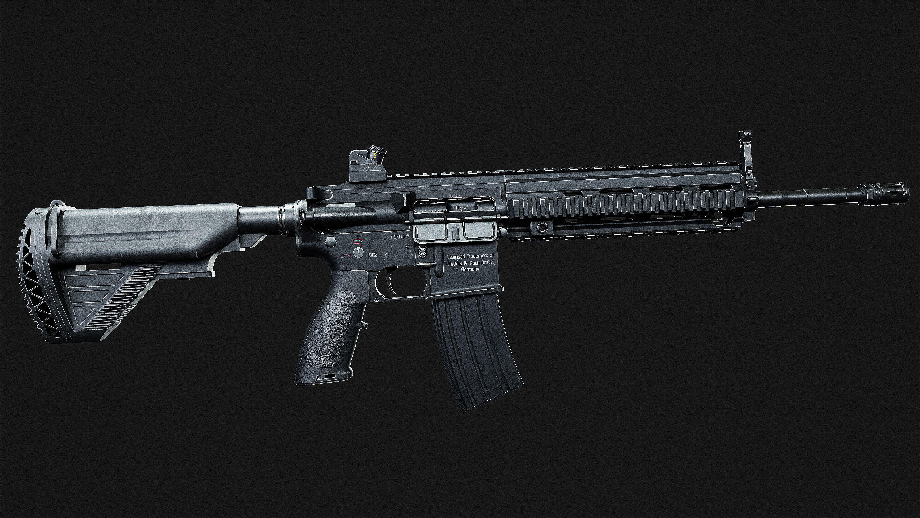 HK 416 RIFLE Low-poly 3D model_7