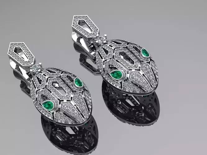 Serpenty Earrings 3D print 