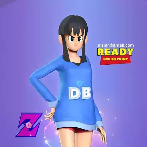 Chi-Chi girl in shirt 3D print model