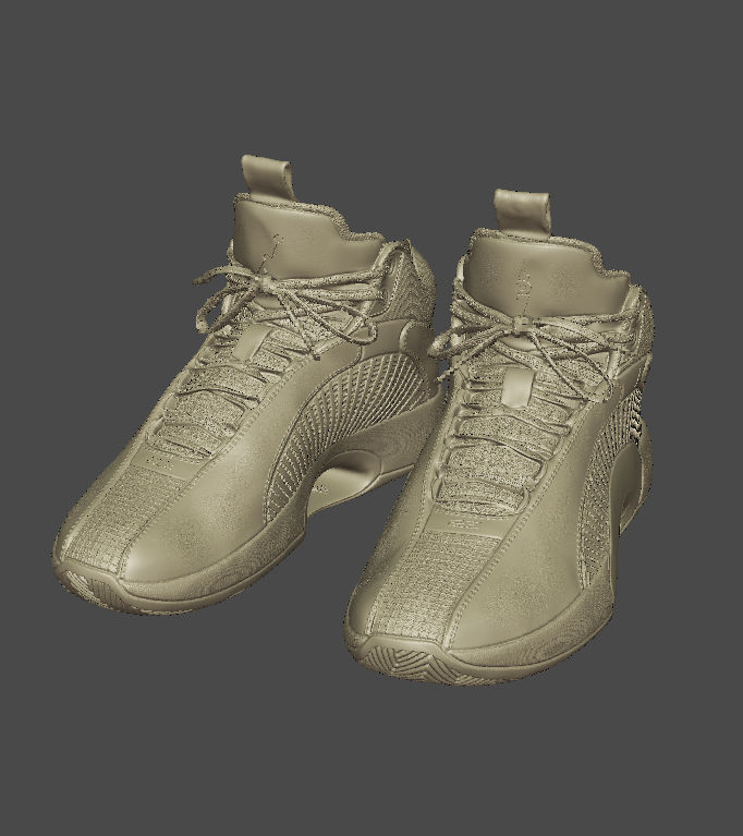 AJ 35 Jordan NBA Basketball Shoe 3D print model_1