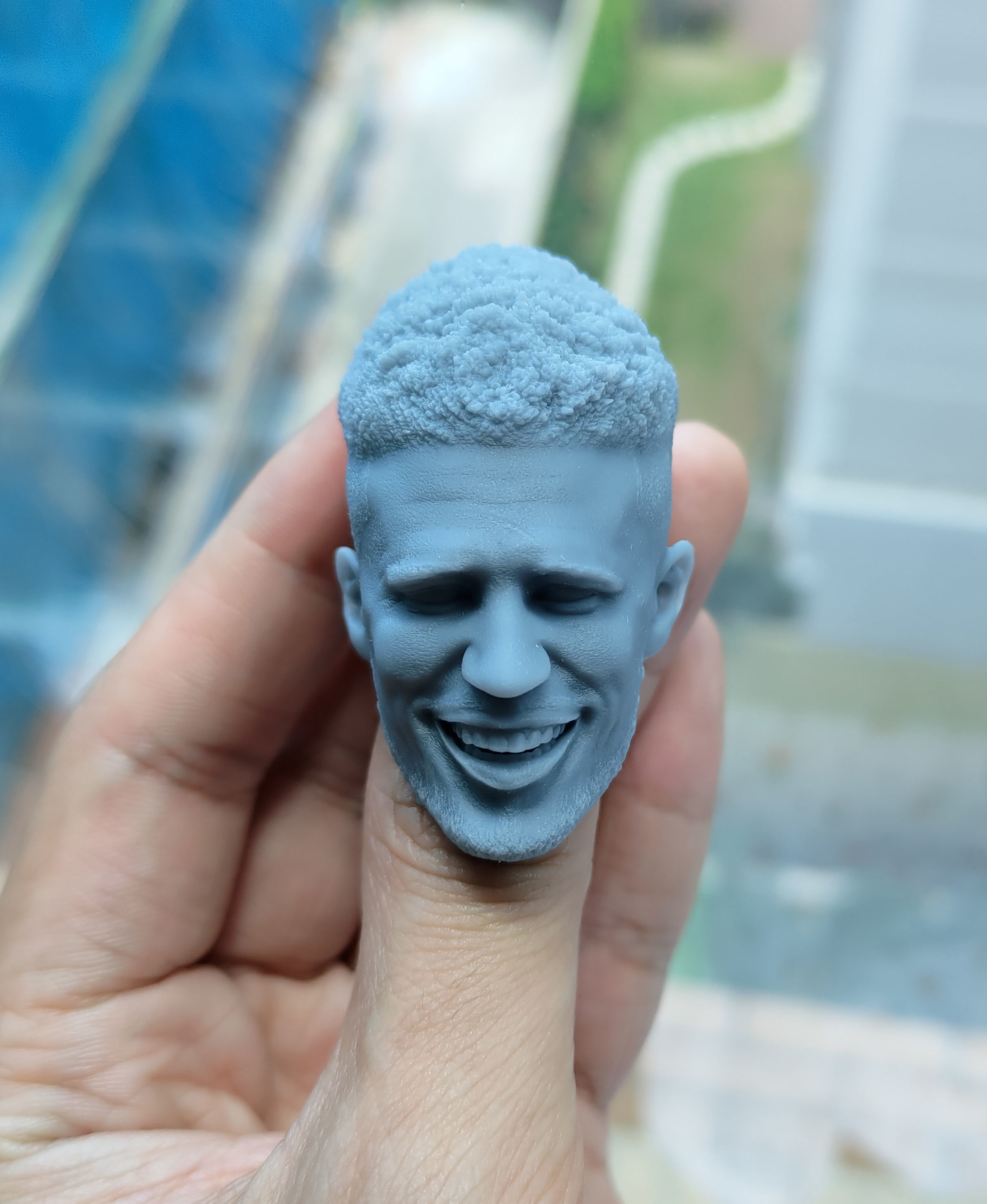 Smiling D Booker Head sculpt NBA Basketball Phoenix Suns 3D print model_5
