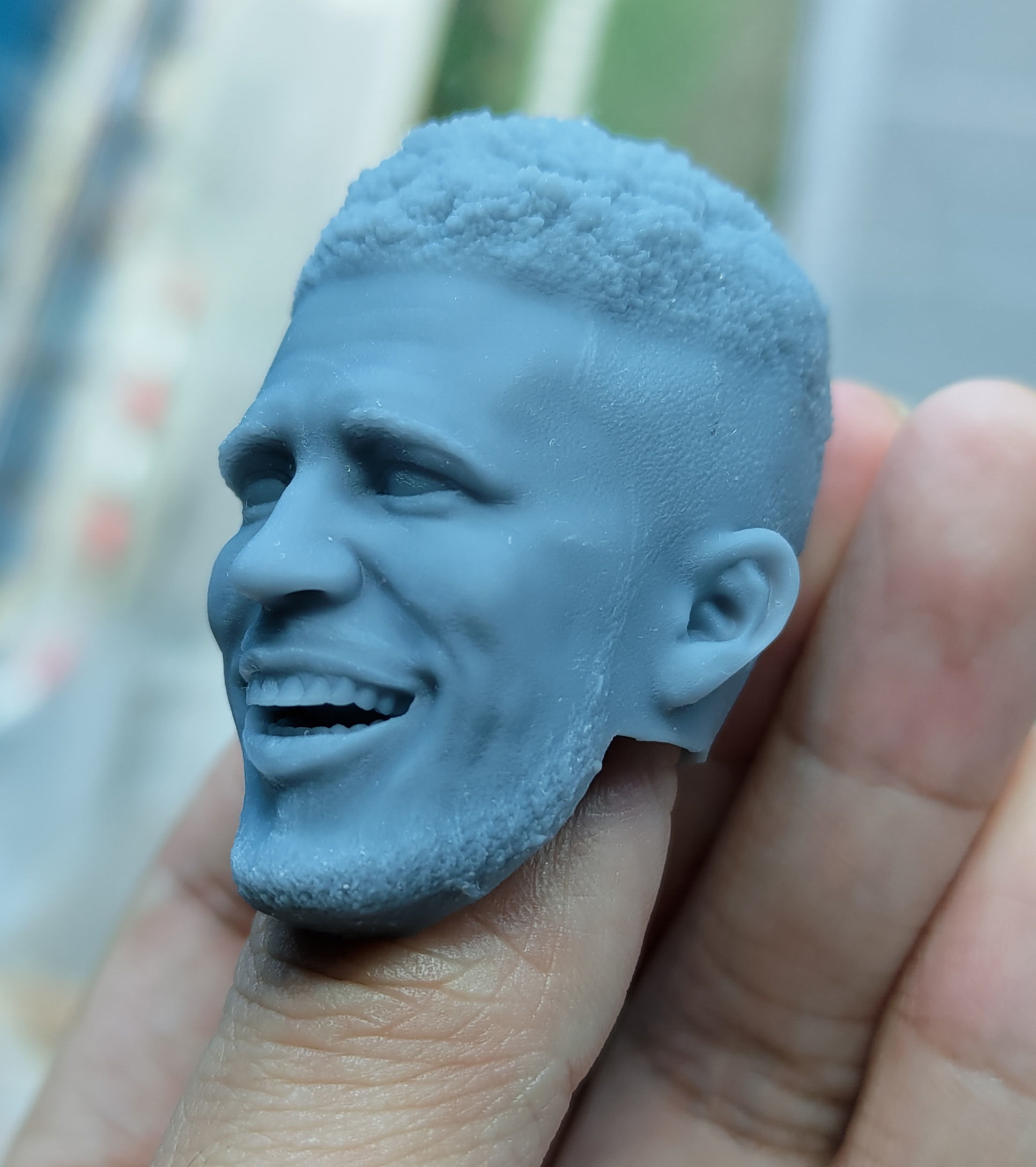 Smiling D Booker Head sculpt NBA Basketball Phoenix Suns 3D print model_4