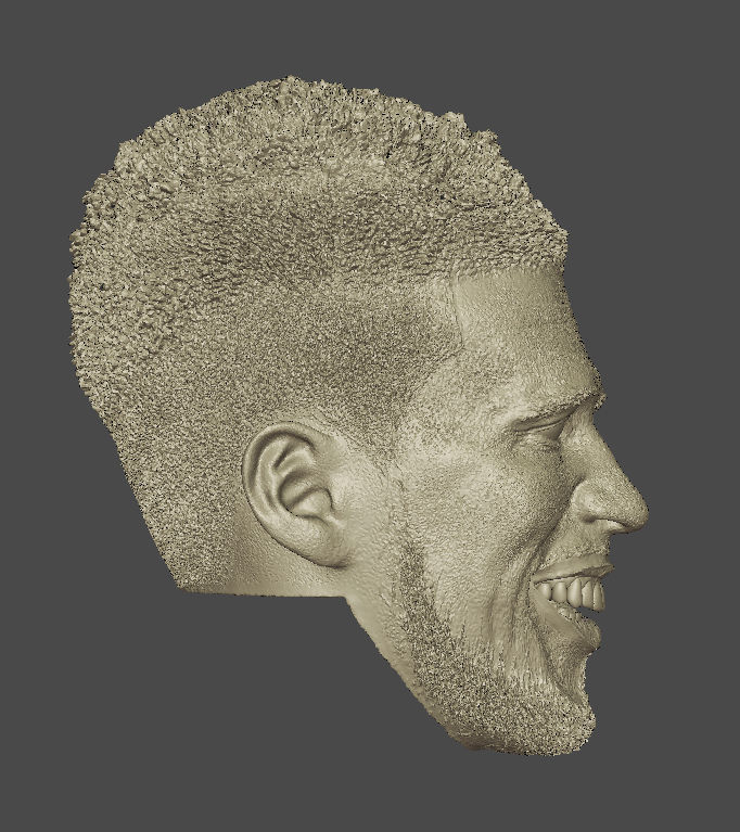 Smiling D Booker Head sculpt NBA Basketball Phoenix Suns 3D print model_1