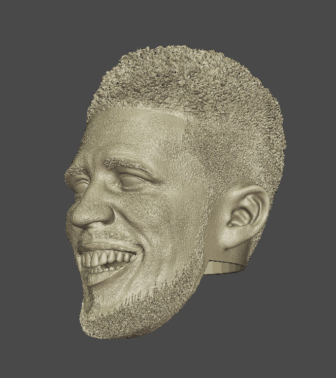 Smiling D Booker Head sculpt NBA Basketball Phoenix Suns 3D print model_2