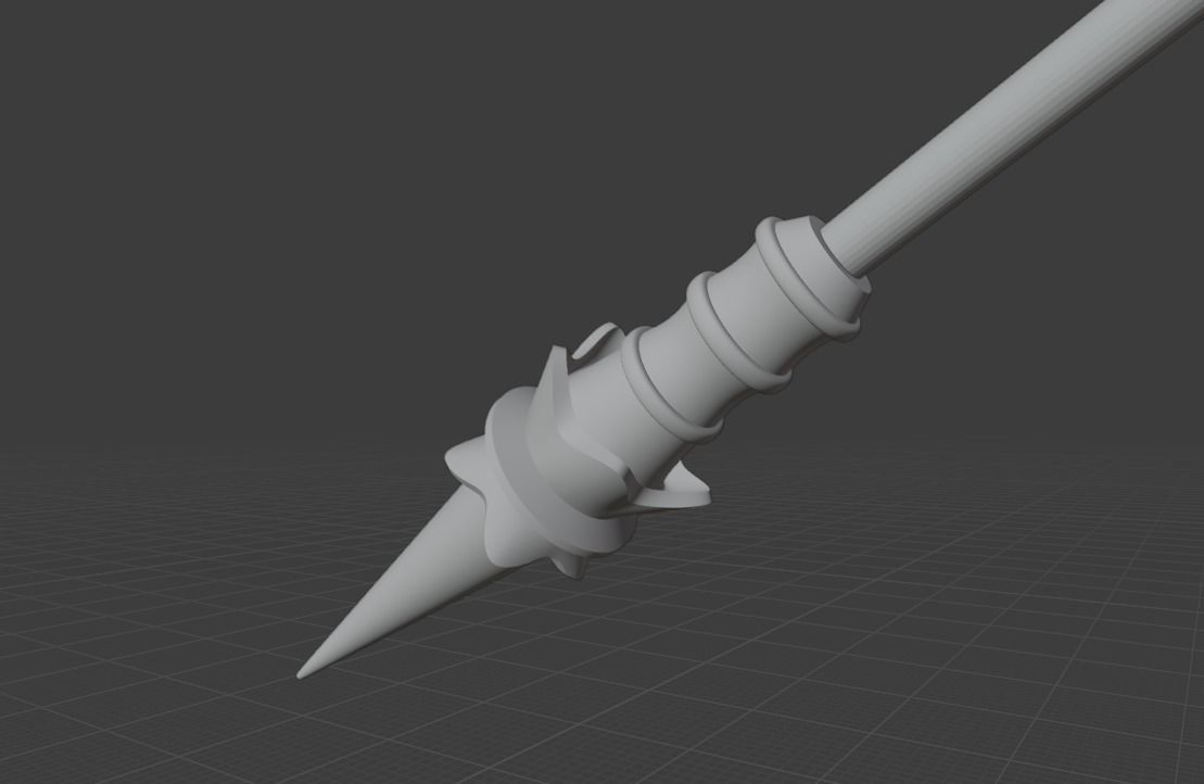 FGO - Jeanne Santa Lily Spear and Crown 3D print model_1