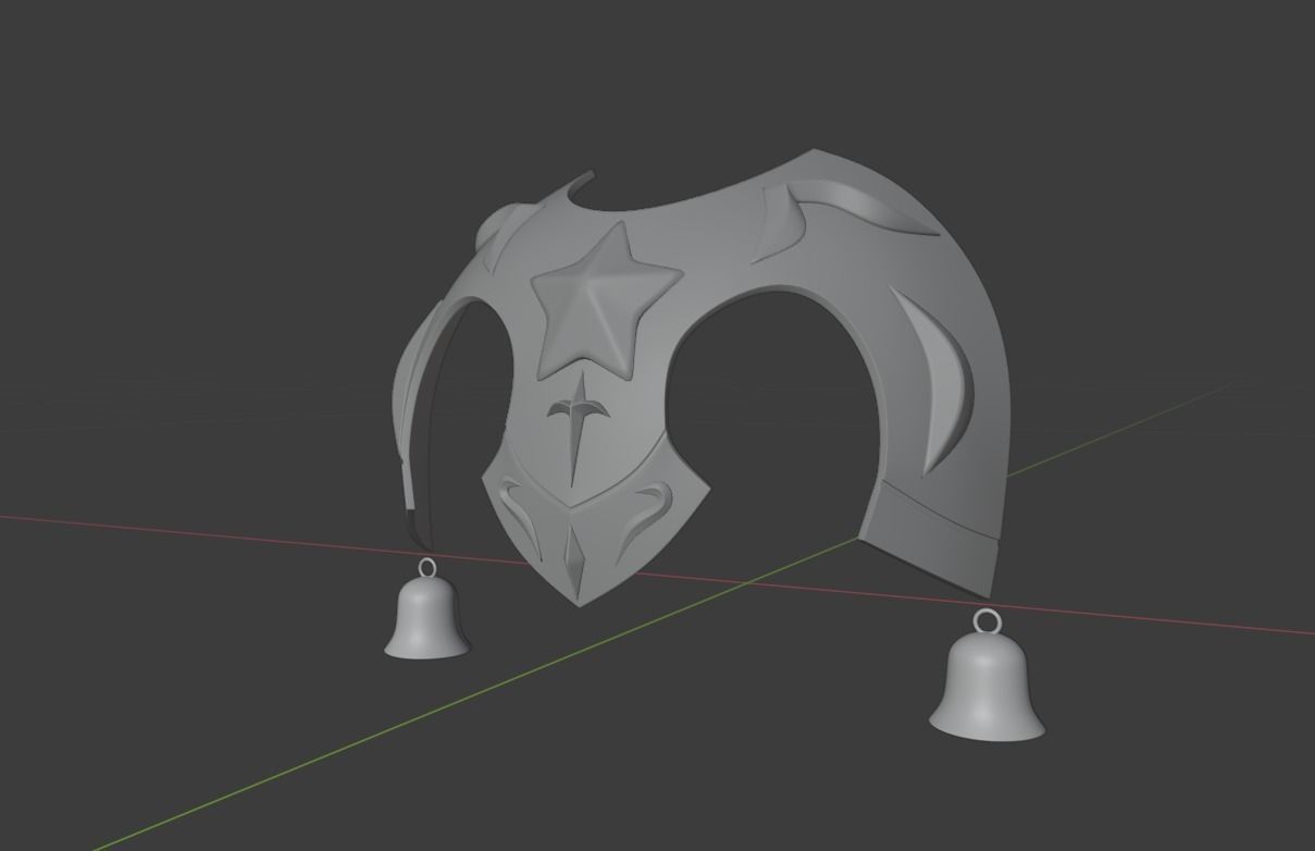 FGO - Jeanne Santa Lily Spear and Crown 3D print model_3