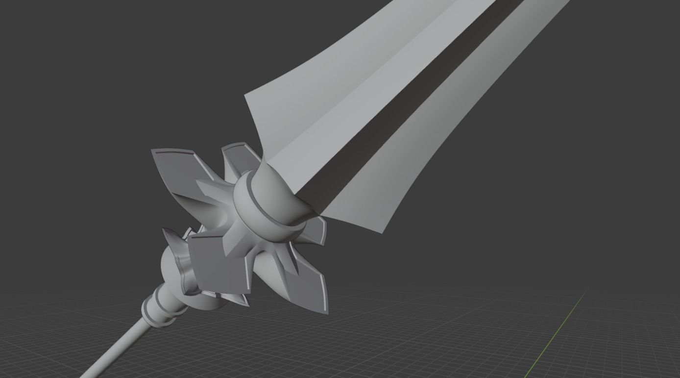 FGO - Jeanne Santa Lily Spear and Crown 3D print model_5