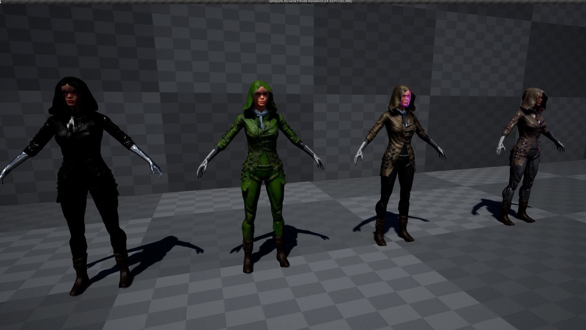 cyberpunk RA unreal enigne 4 asset Low-poly 3D model_5