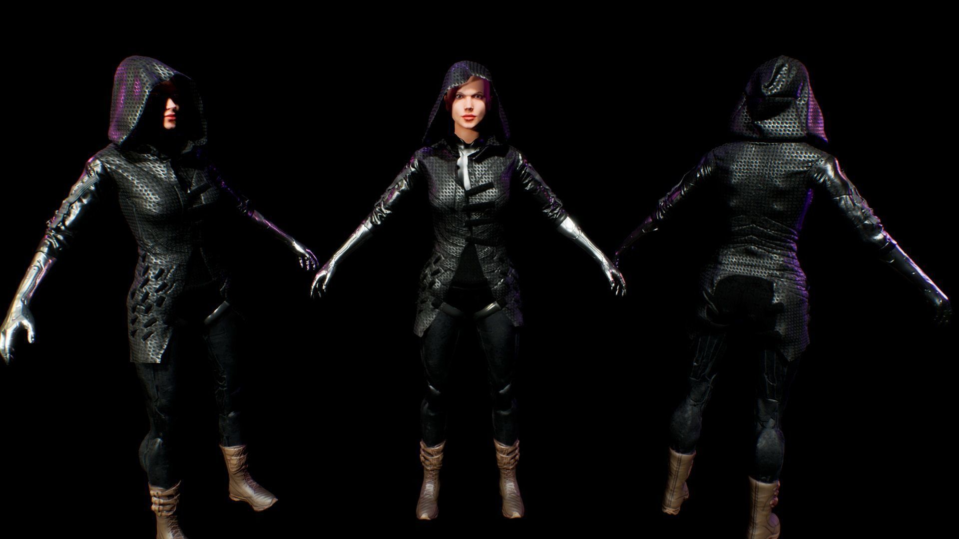 cyberpunk RA unreal enigne 4 asset Low-poly 3D model_6