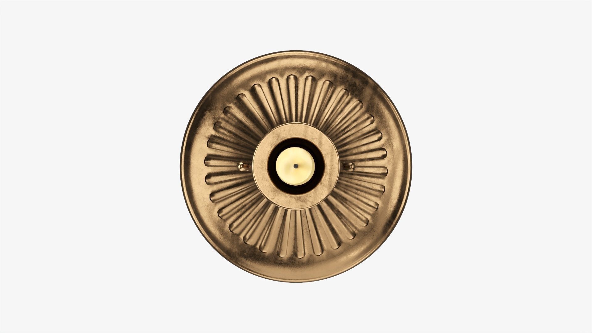 Candlestick with candles antique 07 3D model_5