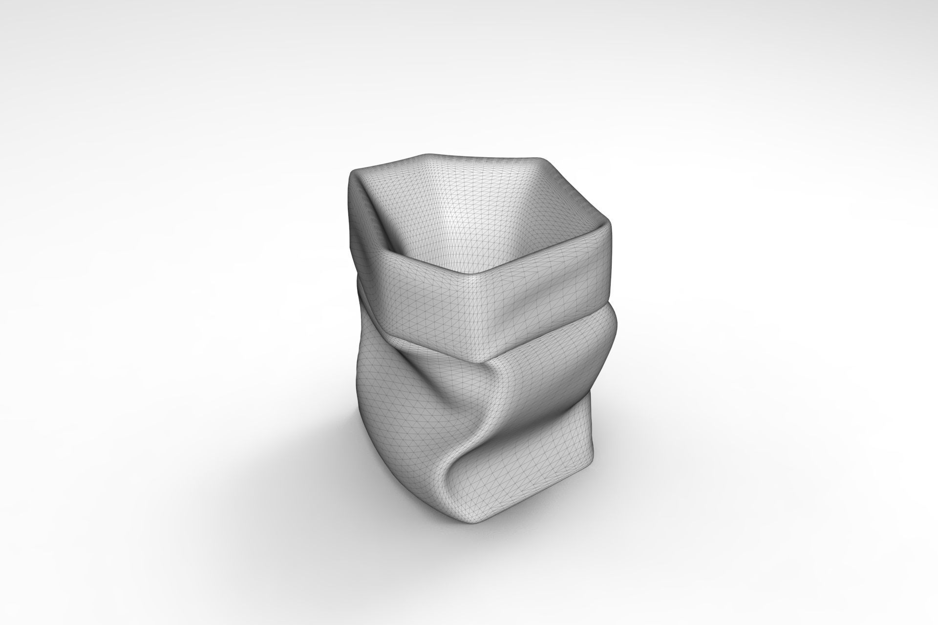 Roll-Up Box Low-poly 3D model_6