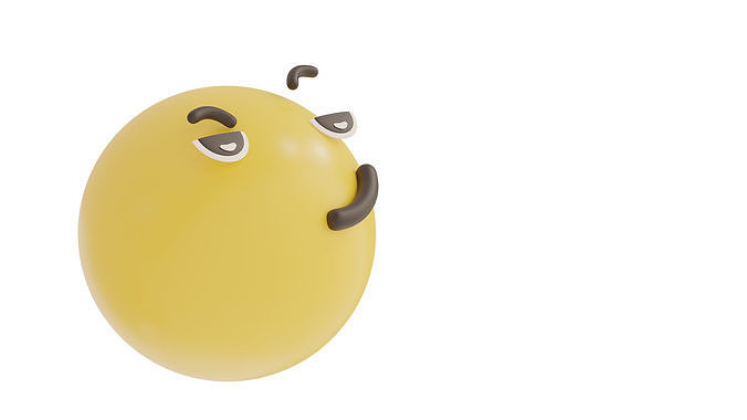 smirk emoji 3D model