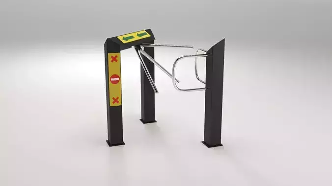 Security Gate Low-poly 3D model