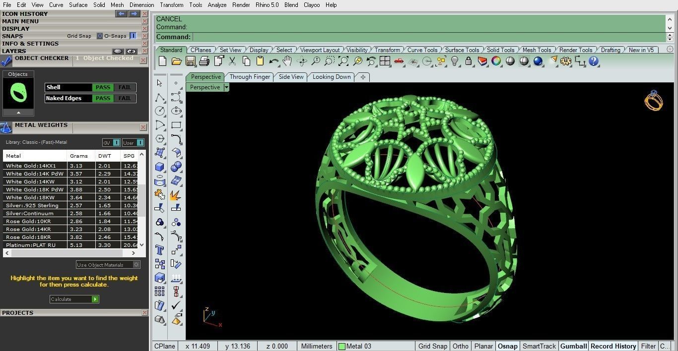 reticulate ring 5 3D print model_2