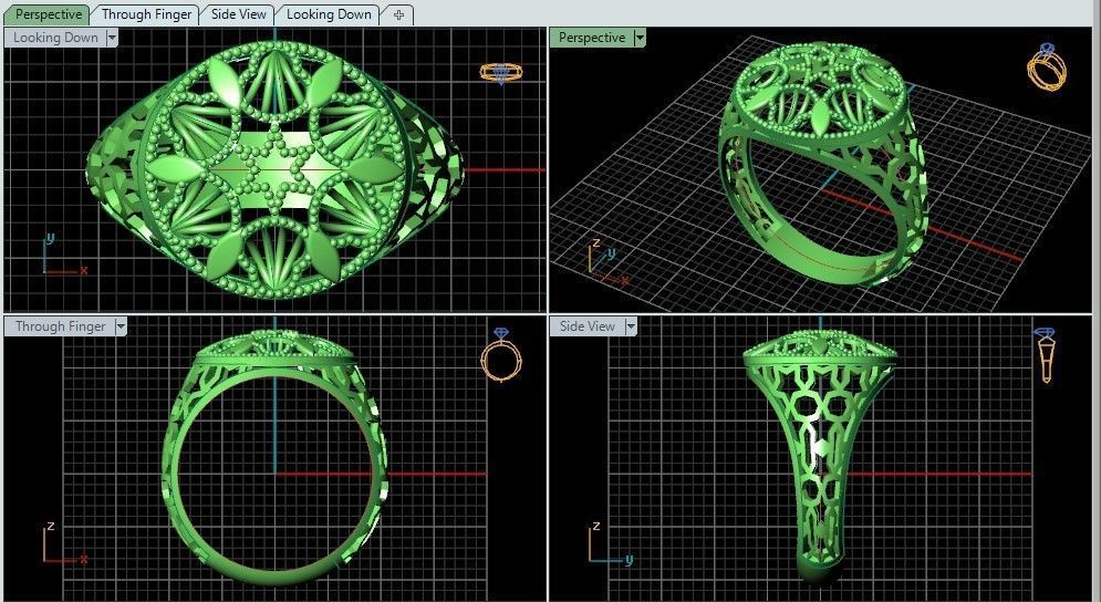 reticulate ring 5 3D print model_1