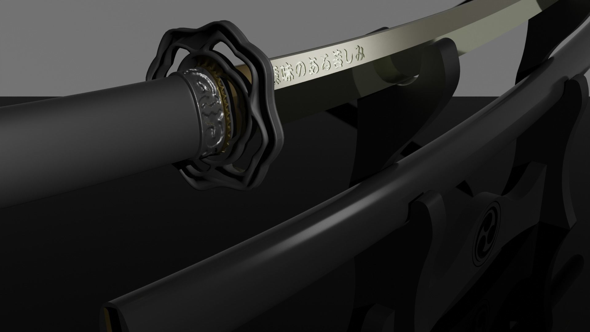 Ronin Katana With Stand 3D print model_2